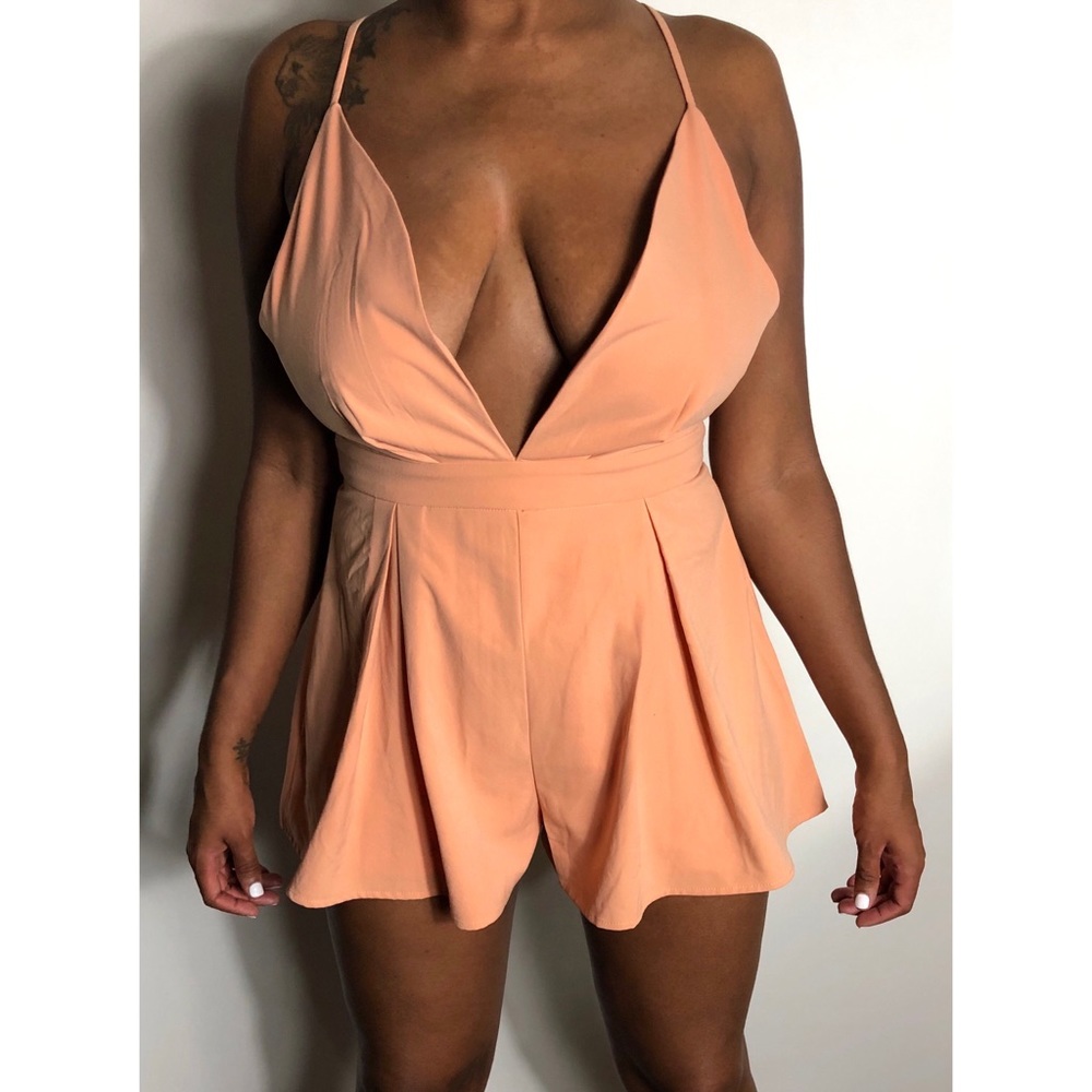 Spaghetti Strap Low Cut Romper